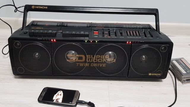 Тест магнітоли Hitachi TRK-3D80E. Звук: AUX, Tape, Radio.