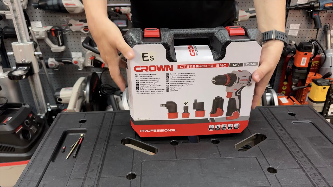 Шуруповерт с тремя сменными насадками Crown CT21129HQX-2 BMC смотреть онлайн