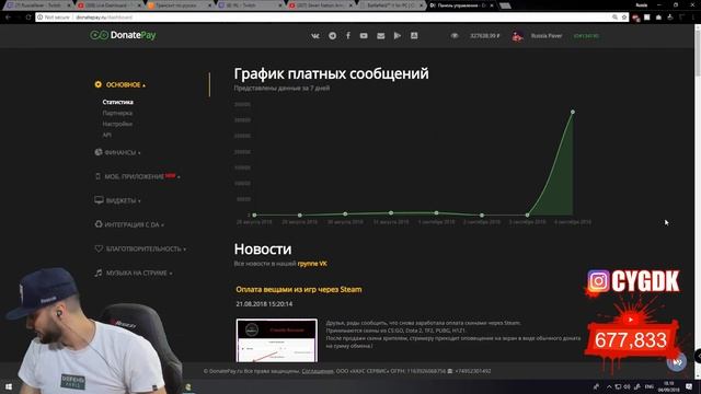 МНЕ ЗАДОНАТИЛИ 333К РУБЛЕЙ! смотреть онлайн