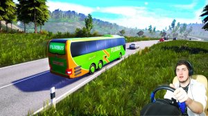 ПО ГЕРМАНИИ НА НОВОМ АВТОБУСЕ - СИМУЛЯТОР ВОДИТЕЛЯ АВТОБУСА в Fernbus Simulator + РУЛЬ