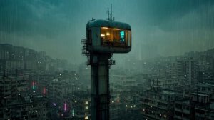 Overwatch Station ｜ Heavy Rain in a Dystopian Megacity ｜ Cyberpunk Ambient