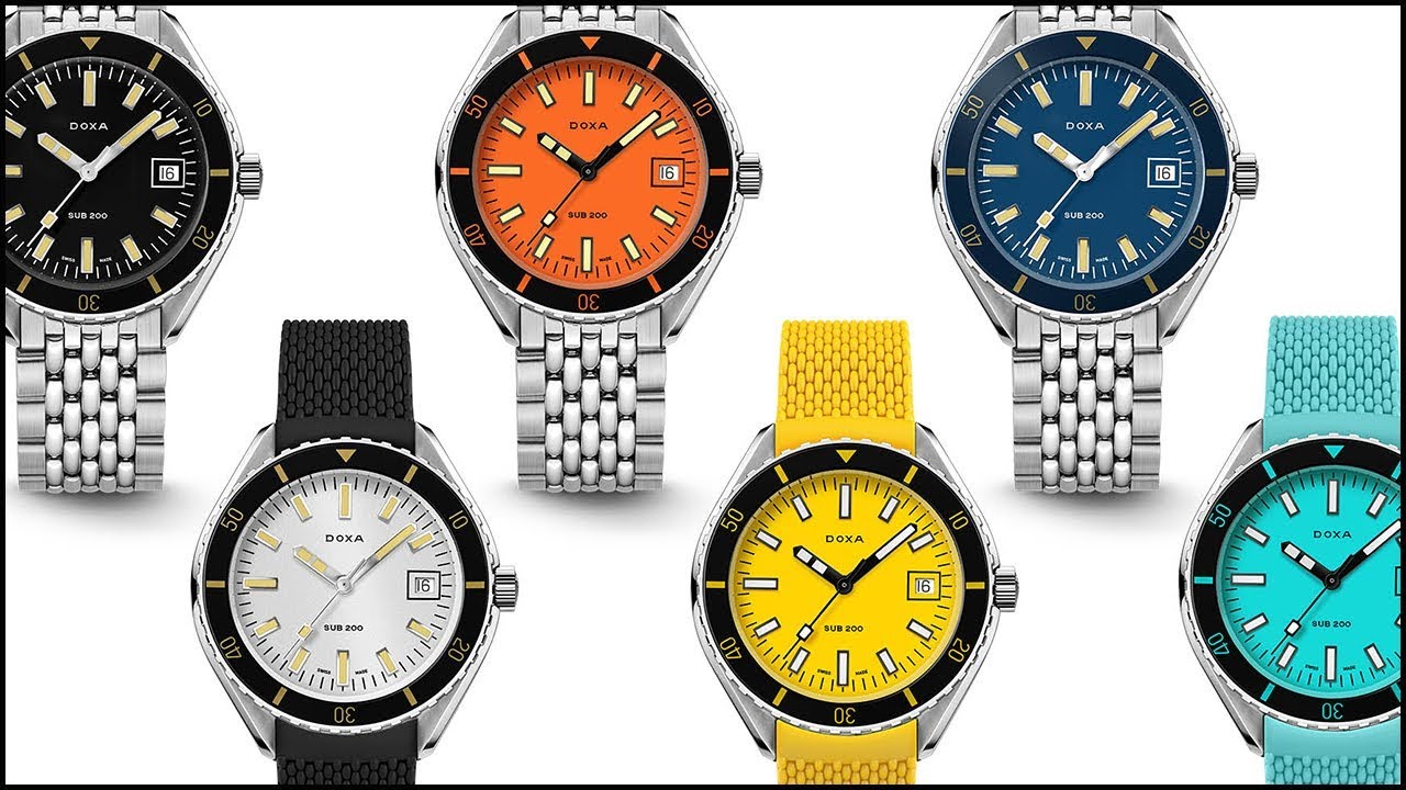 Новая яркая коллекция Doxa Sub 200 смотреть онлайн