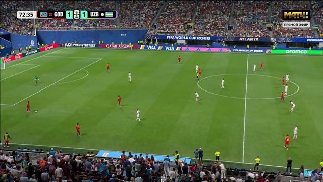 2 тайм матча ДР Конго - Узбекистан, ЧМ по Футболу 2026 смотреть онлайн