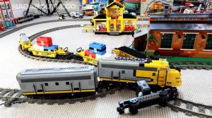 Строим Супер-Поезд ЛЕГО! 🟢🟠 Секреты зелёного локомотива  (LEGO видео детям)