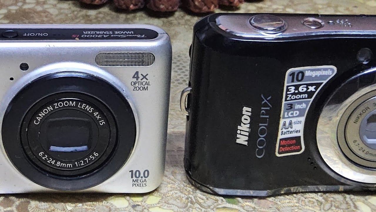 Обзор цифровой камеры Canon A3000,Nikon L20 смотреть онлайн