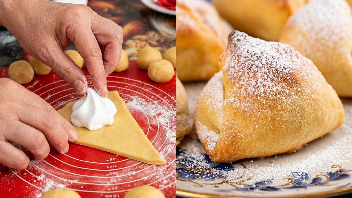 🥐 Печенье «Крылья ангела» с воздушной меренгой — хрустящие, нежные, тают во рту!
