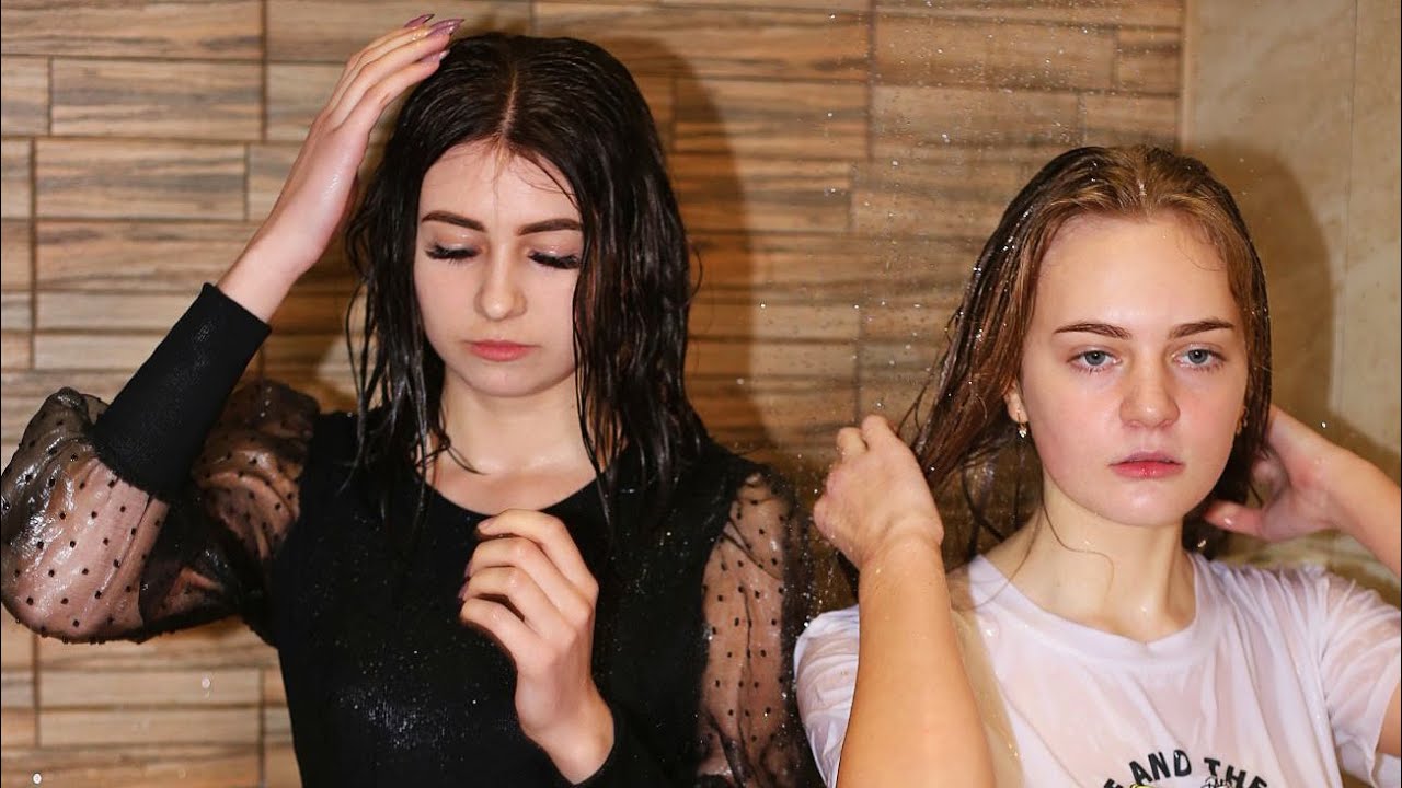THEY LOVE THEIR WET CLOTHES: CUTE GIRLS POSE IN THE POOL [WETLOOKER ID: vt125] смотреть онлайн