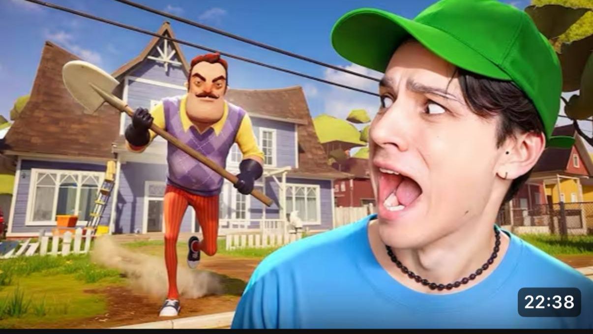 СБЕЖАЛ от ЗЛОГО СОСЕДА в HELLO NEIGHBOR😱 смотреть онлайн