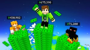 БАШНЯ из ДЕНЕЖНЫХ БЛОКОВ в Minecraft💸новое Видео МАЙНКРАФТ