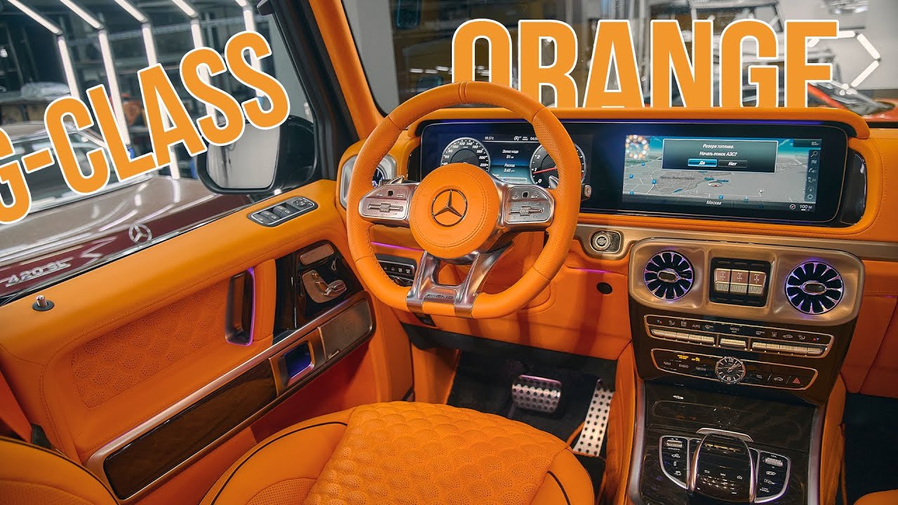 Апельсиновый Гелик от Eastline Garage. Полный перешив салона. Звездное небо. Оклейка кузова