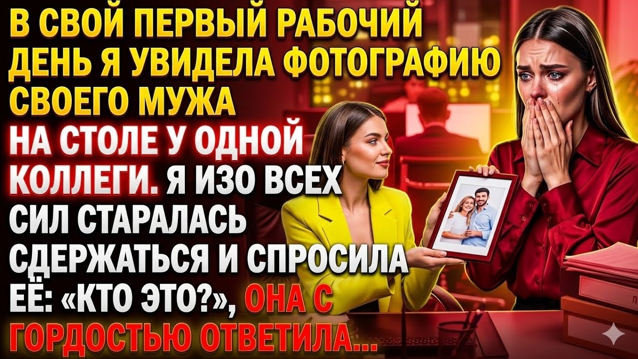 В первый день на работе я увидела фото своего мужа на столе у коллеги⁉️😱Я сдержалась… и спокойно смотреть онлайн