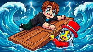 СПАСАЙСЯ ОТ ГИГАНТСКОГО ЦУНАМИ 🌊😱 ЧЕЛЛЕНДЖ РОБЛОКС МЕГА КАРТА