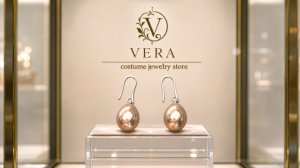 Серьги, Беатрис (Цвет серебро, Жемчуг Бр., иск.,) «VERA»,  Р1-034
