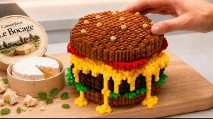Готовим идеальный LEGO-чизбургер на ГОРЯЧЕМ камне! Вкусная LEGO-еда ASMR