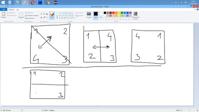 Разбор задачи 48 leetcode.com Rotate Image. Решение на C++ смотреть онлайн