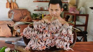 Вкусные жареные лягушки со свежими овощами — приятного аппетита!