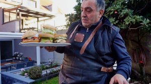 Гамбургер из сёмги на мангле