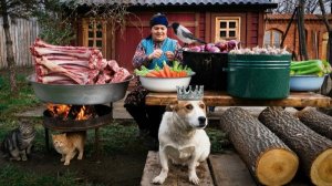 Деревенская кухня. Костный бульон длительного томления для будущих блюд. Жизнь в Азербайджане
