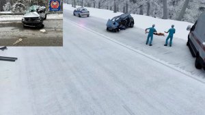 Аварии на реальных событиях в BeamNG.Drive #58