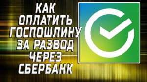 Как оплатить госпошлину за развод через сбербанк