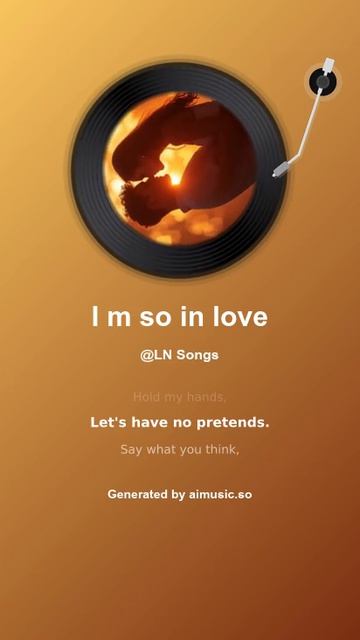 I'm so in love (pop)