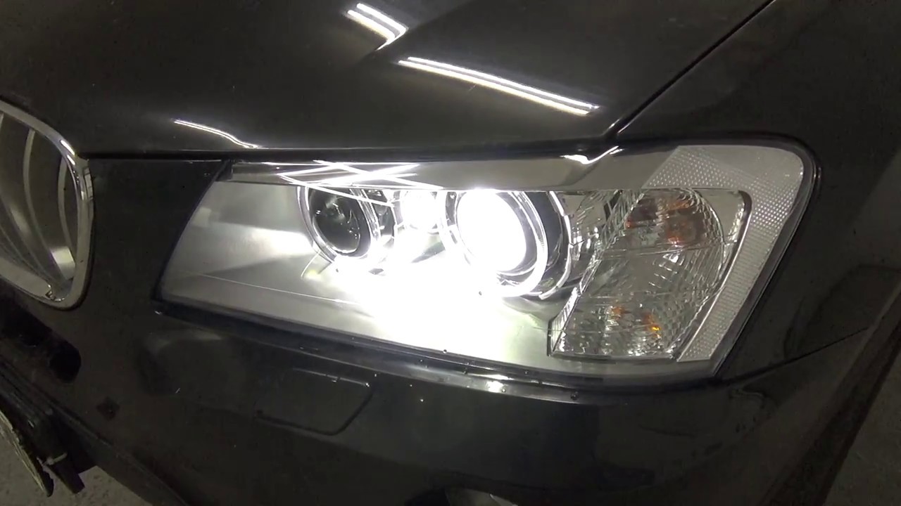 BMW X3 F25 -ремонт фар с заменой линз и полировкой стёкол смотреть онлайн