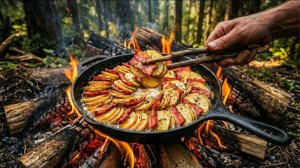 Лесное рагу. Копченая свиная грудинка с картошкой. Ужин на природе. Бушкрафт