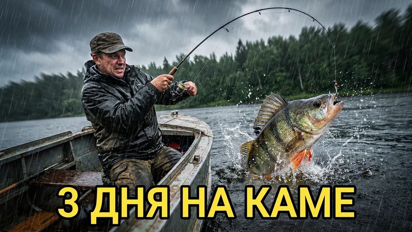 ОКУНЬ НА КАЖДЫЙ ЗАБРОС! ТРИ ДНЯ РЫБАЛКИ НА КАМЕ, ЖИВЁМ В ПАЛАТКЕ. смотреть онлайн