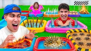 ГИГАНТСКАЯ НАСТОЛЬНАЯ ИГРА С БАССЕЙНАМИ В РЕАЛЬНОЙ ЖИЗНИ !!