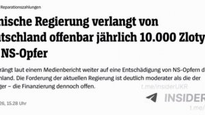 ‼️🇵🇱🇩🇪 Польша требует от Германии ежегодных выплат жертвам нацистского режима
