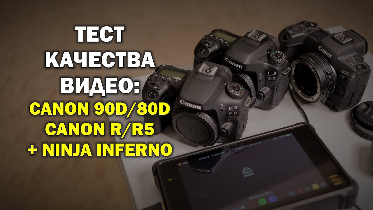 Тест качества видео: Canon 90D/80D/R/R5 вместе с Ninja Inferno смотреть онлайн