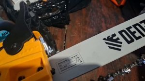 Бензопила цепная DENZEL DS-4516, 2.5 л.с. мощность и 45см3 объем двигателя, шина 40 см.