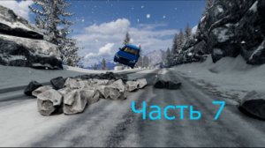 Большая авария из-за камней на дороге в BeamNG.drive 7 часть