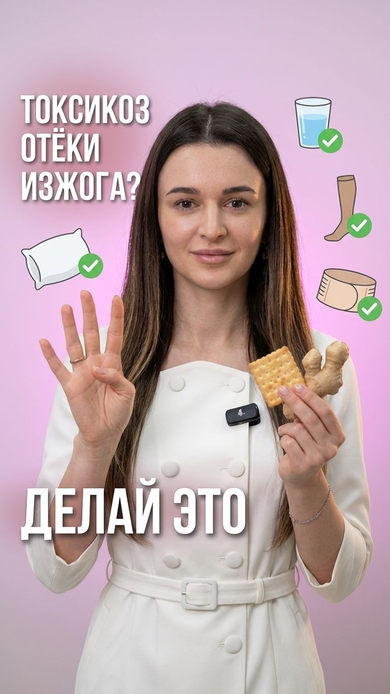 🩺 Токсикоз, отёки и изжога при беременности: 6 рабочих способов