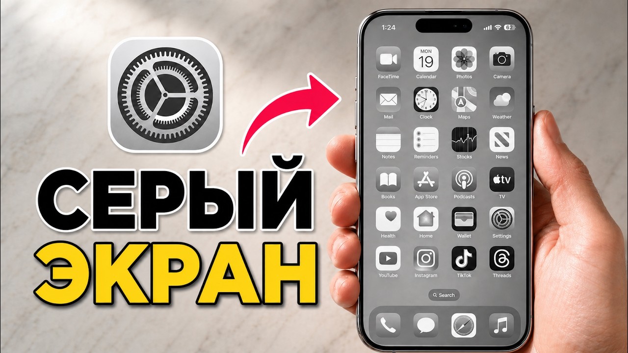 Как включить и выключить серый экран на IPhone | Включение или отключение оттенков серого на IPhone
