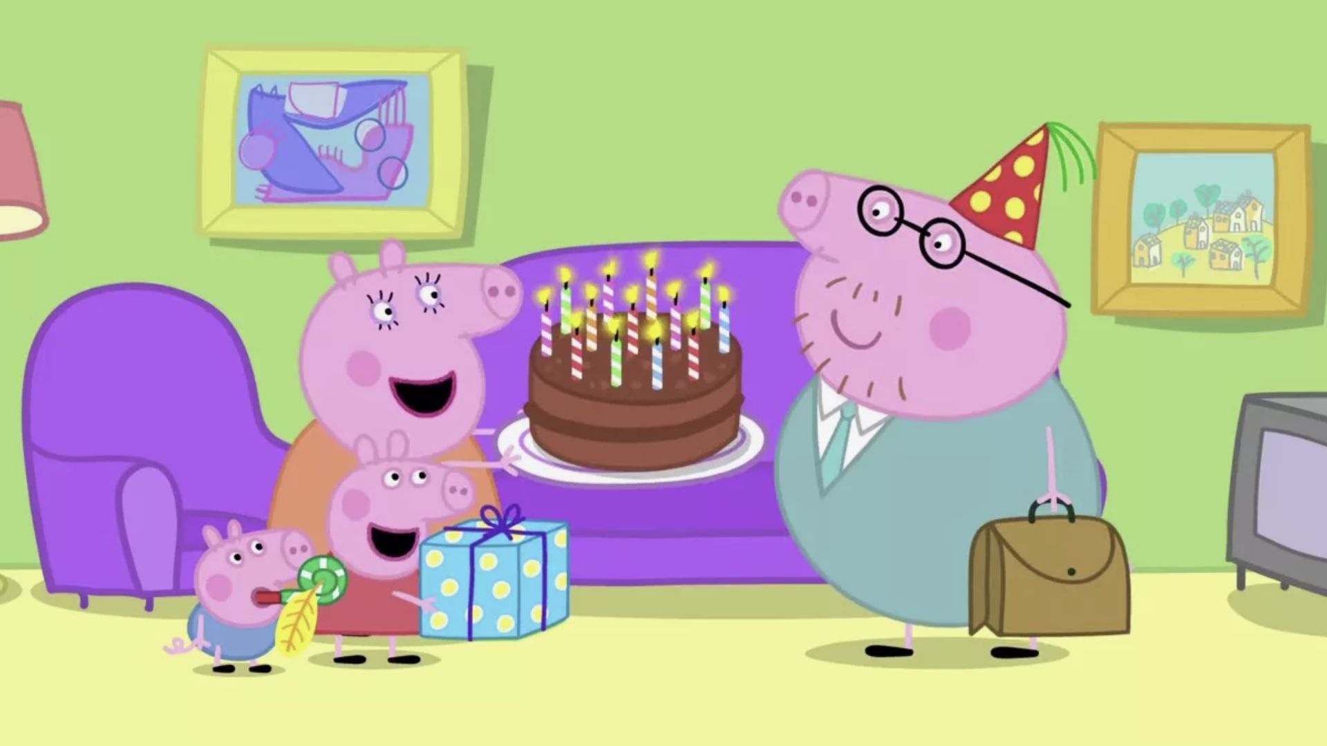 Мультик детский Пеппа - ДЕНЬ РОЖДЕНЬЕ СВИНКИ ПЕППЫ - СОБИРАЕМ ПАЗЛЫ PEPPA PIG