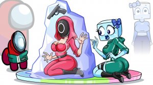АМОГУС убивает персонажей ИГРЫ КАЛЬМАРА x 💋СПРУНКИ!!!