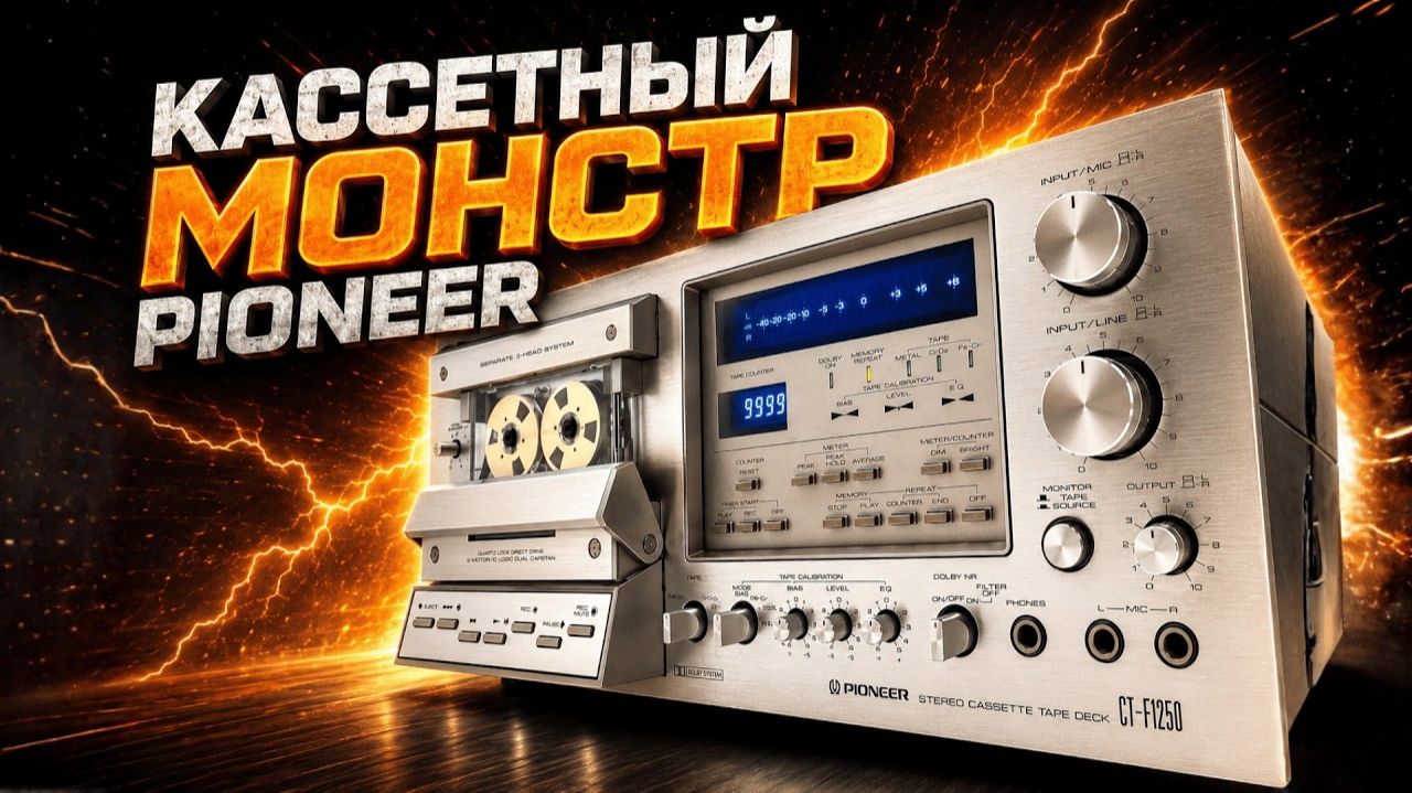 Флагманская кассетная дека Pioneer CT-F1250 Которая бросила вызов Nakamichi смотреть онлайн