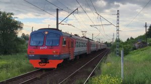 ЭД4М 0031 сообщением Санкт-Петербург - Гатчина Балтийская на перегоне Горелово - Красное Село.