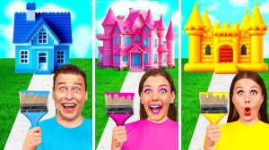 Домики Одного Цвета Челлендж # Сумасшедший Челлендж от Fun Teen
