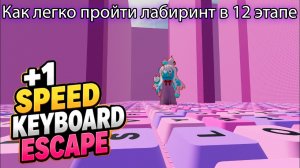 КАК ЛЕГКО ПРОЙТИ ЛАБИРИНТ В 12 ЭТАПЕ В РОБЛОКС АСМР КЛАВИАТУРА. +1 Speed Keyboard Escape Roblox.