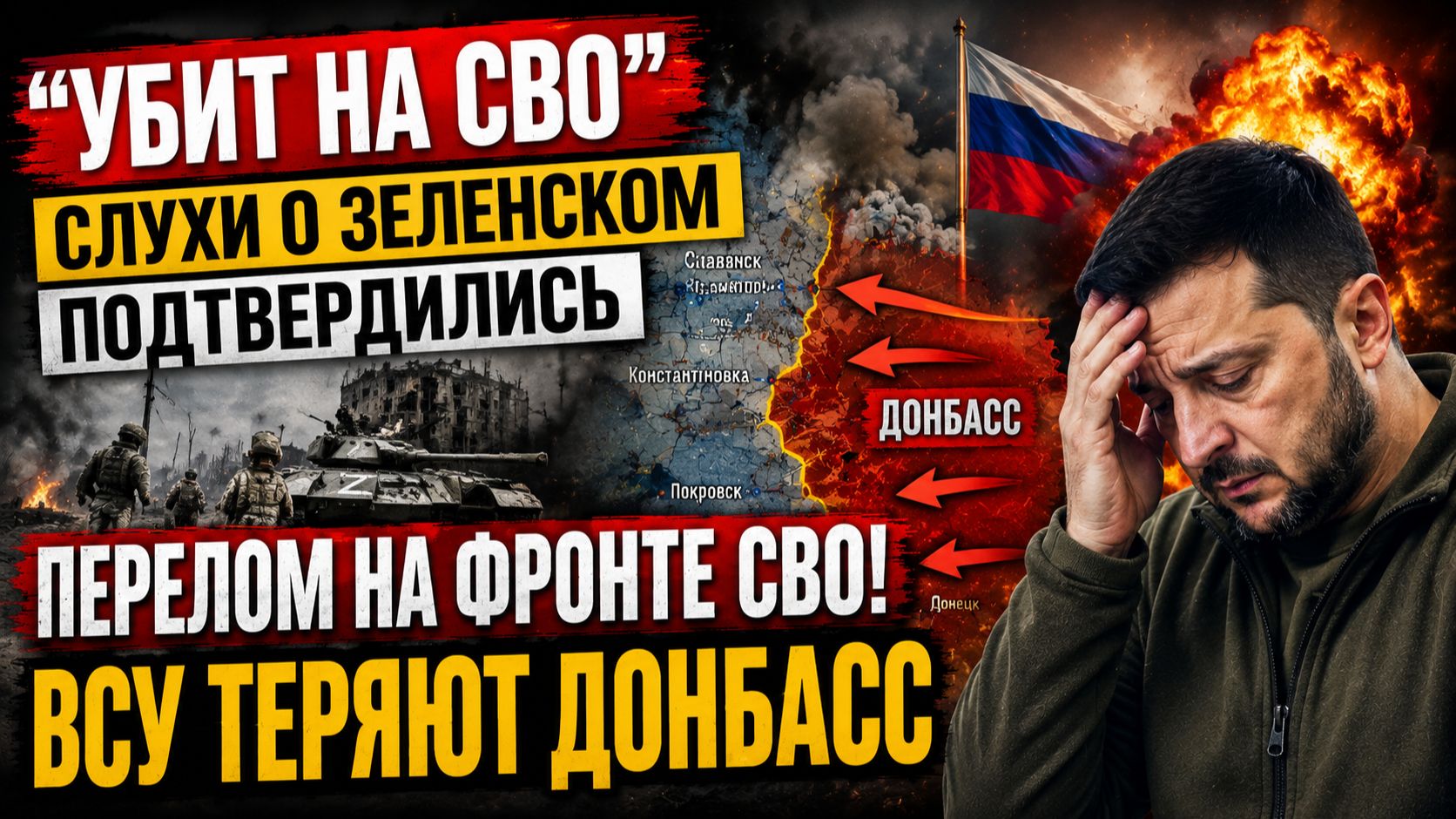 НОВОСТИ- Слухи о Зеленском подтвердились 🔥 ПЕРЕЛОМ НА ФРОНТЕ СВО! ВСУ теряют Донбасс