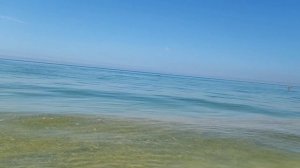 Бугазская коса в июне.  Пляж почти пустой и к приему отдыхающих не готов.