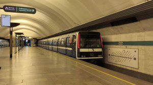 Петербургский Метрополитен. 81-722/723/724 «Юбилейный» на станции Обухово