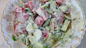 Салат из свежих овощей🥗🥗🥗
