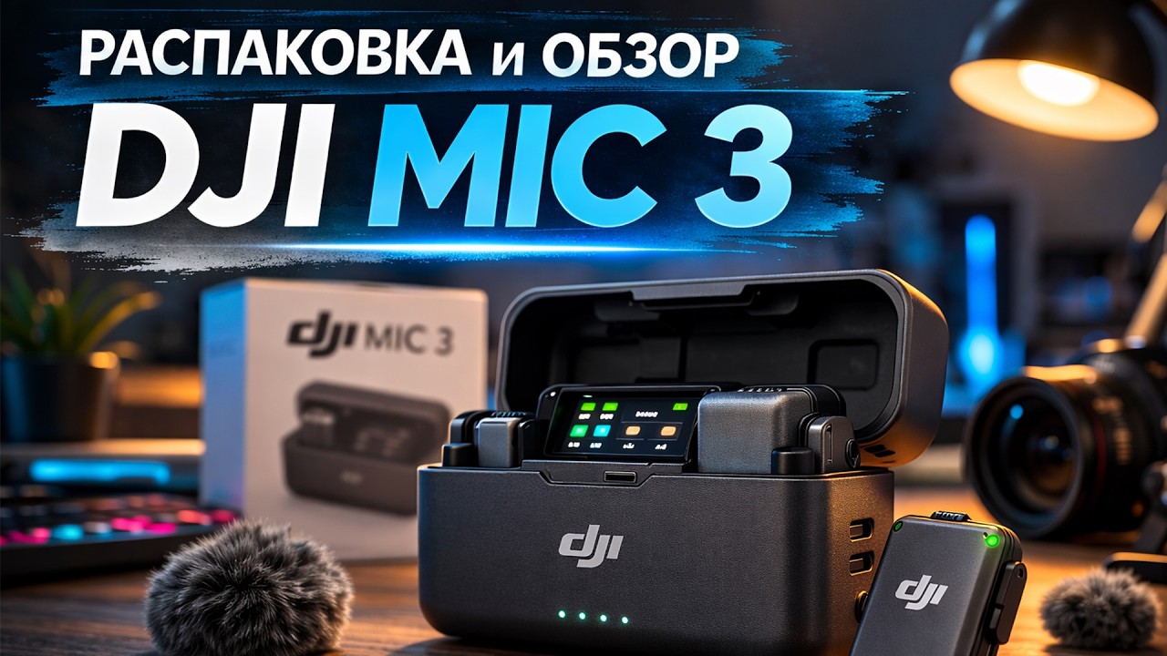 DJI Mic 3 | Распаковка и обзор | Тестирование на улице с камерой Sony a7cII смотреть онлайн
