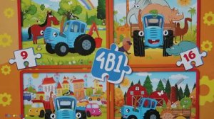 СИНИЙ ТРАКТОР - ПО ПОЛЯМ СОБИРАЕМ ПАЗЛЫ ДЛЯ ДЕТЕЙ BLUE TRACTOR