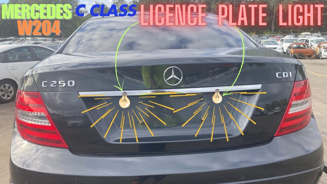 Mercedes C Class W204 replaced the license plate light , die Kennzeichenbeleuchtung ersetzt , bulb смотреть онлайн