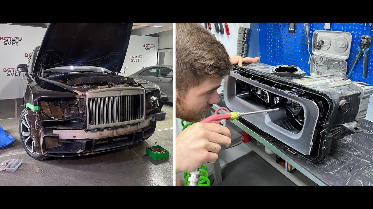Rolls Royce Cullinan - ремонт фар смотреть онлайн