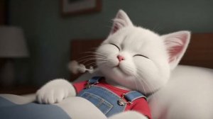 💖🐱 Мама-кошка утешает плачущего котенка в уютной спальне 🐱💖